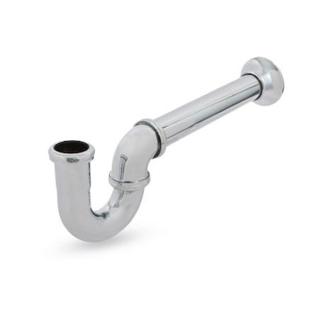 Everflow Utility/ Milwaukee P-Trap for Tubular Drain Applications, 17GA Chrome Plated Brass 1-1/2" 12818